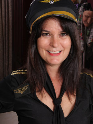 Captain Sherry Lee is ready to takeoff her raiment